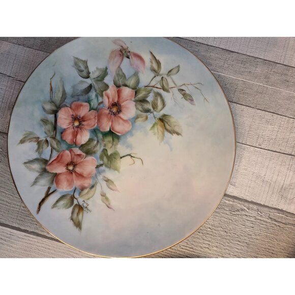 Bavarian Set Of 3 Hand Painted Floral Decorative Plates - Picture 2 of 9